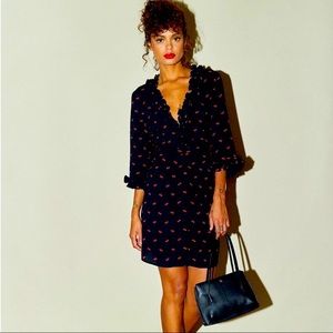 rouje dress with cherry print